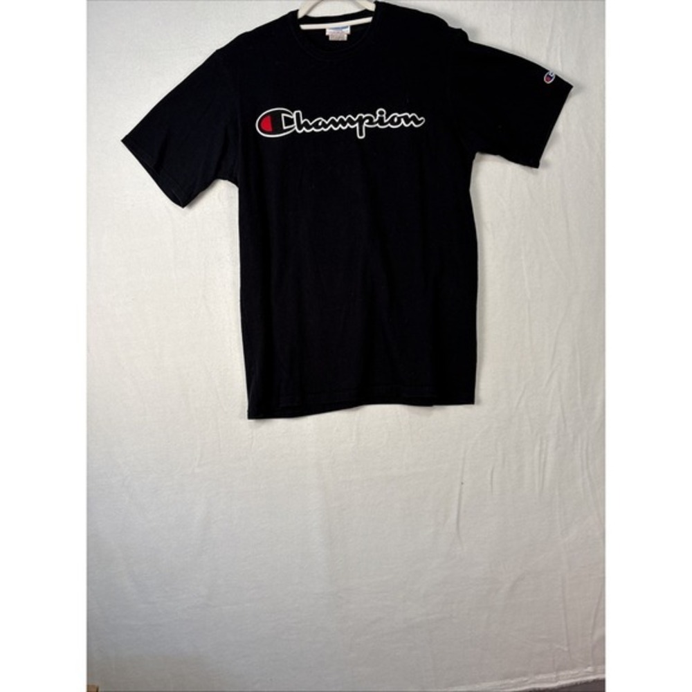 Vtg CHAMPION Mens T-Shirt Black Size  Large K1180‎